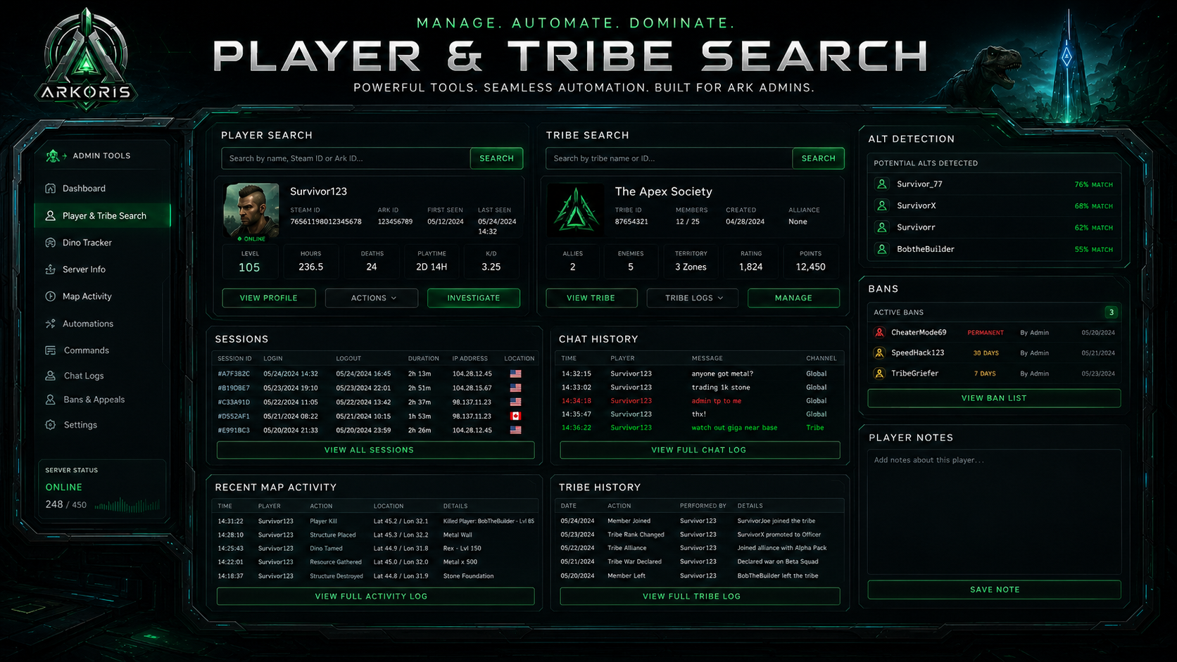 Live in-game logs