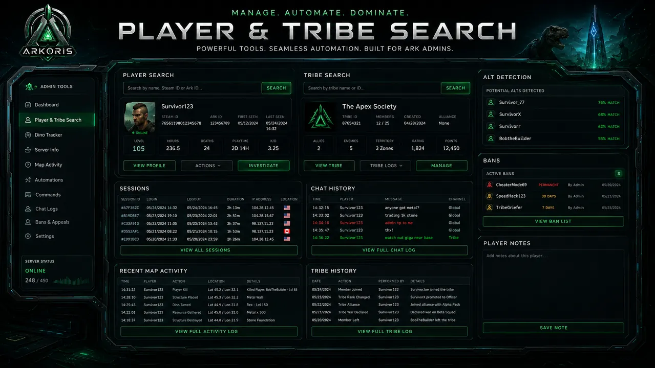Live in-game logs